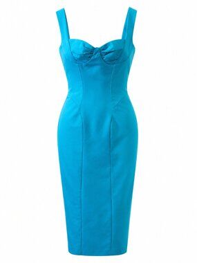 Hello Molly Turquoise Bustier Midi Dress Size 4